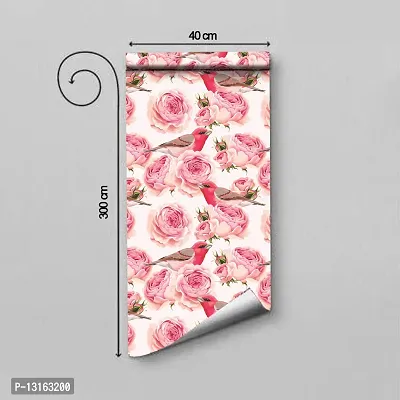 Self Adhesive Wallpapers (BirdFlower) Wall Stickers Extra Large (300x40cm) for Bedroom | Livingroom | Kitchen | Hall Etc-thumb2