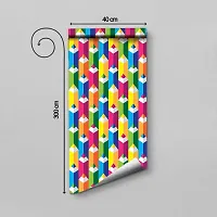 Self Adhesive Wallpapers (PencilColour) Wall Stickers Extra Large (300x40cm) for Bedroom | Livingroom | Kitchen | Hall Etc-thumb1