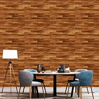 DeCorner - Self Adhesive Wallpaper for Walls (WoodenPatti) Extra Large Size (300x40) Cm Wall Stickers for Bedroom | Wall Stickers for Living Room | Wall Stickers for Kitchen | Pack of-1-thumb4