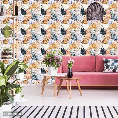 WALLWEAR - Self Adhesive Wallpaper For Walls And Wall Sticker For Home D&eacute;cor (Bunny) Extra Large Size (300x40cm) 3D Wall Papers For Bedroom, Livingroom, Kitchen, Hall, Office Etc Decorations-thumb4