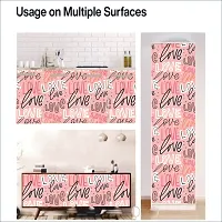 Self Adhesive Wallpapers (PinkLove) Wall Stickers Extra Large (300x40cm) for Bedroom | Livingroom | Kitchen | Hall Etc-thumb4