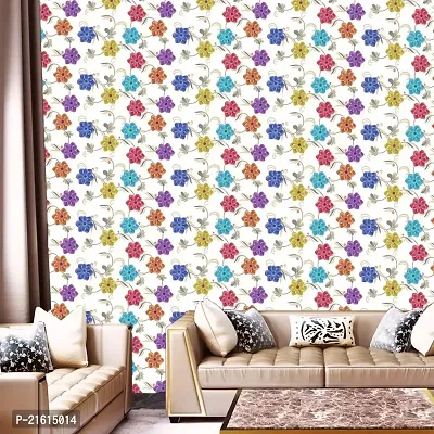 DeCorner - Self Adhesive Wallpaper for Walls (PachrangaFlower) Extra Large Size (300x40) Cm Wall Stickers for Bedroom | Wall Stickers for Living Room | Wall Stickers for Kitchen | Pack of-1-thumb5