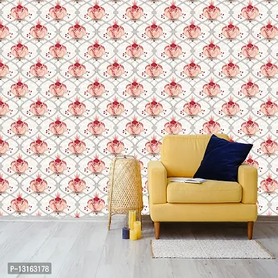 Self Adhesive Wallpapers (AnaarFlower) Wall Stickers Extra Large (300x40cm) for Bedroom | Livingroom | Kitchen | Hall Etc-thumb3