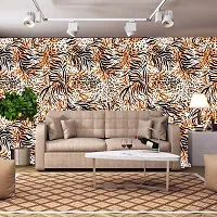 Self Adhesive Wallpapers (TigerSkin) Wall Stickers Extra Large (300x40cm) for Bedroom | Livingroom | Kitchen | Hall Etc-thumb2