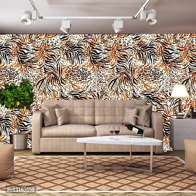 Self Adhesive Wallpapers (TigerSkin) Wall Stickers Extra Large (300x40cm) for Bedroom | Livingroom | Kitchen | Hall Etc-thumb3