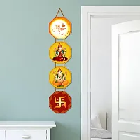 DeCorner Decorative Wooden Printed all Hanger | Wall Hanging Decor | Wall Decor | Wall Decorative Showpiece | Religious Decor (30x30) Cm Wall Decor Hanging (Shubh laabh New)-thumb2