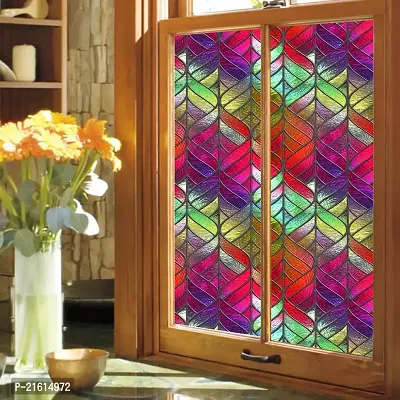 DeCorner- Self Adhesive Vinyl Window Privacy Film Decorative Stickers Large Size (60x200Cm) Glass Film Window Stickers for Home Glass Bathroom Colourful Window Sticker for Glass (AA-Trans Colour)