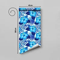 Self Adhesive Wallpapers (BlueLilly) Wall Stickers Extra Large (300x40cm) for Bedroom | Livingroom | Kitchen | Hall Etc-thumb1