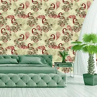 Self Adhesive Wallpapers (MehndiMor) Wall Stickers Extra Large (300x40cm) for Bedroom | Livingroom | Kitchen | Hall Etc-thumb2