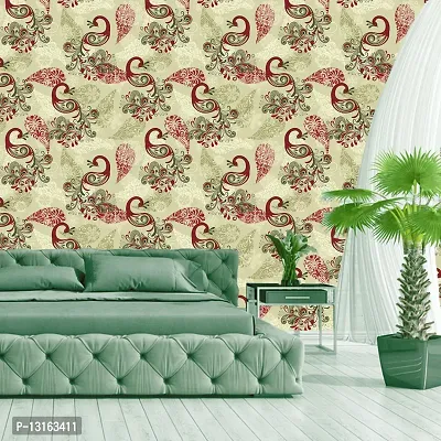 Self Adhesive Wallpapers (MehndiMor) Wall Stickers Extra Large (300x40cm) for Bedroom | Livingroom | Kitchen | Hall Etc-thumb3