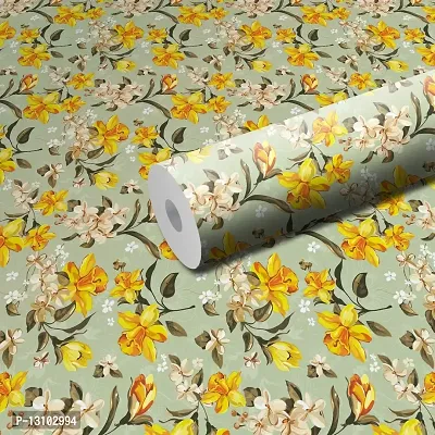 WALLWEAR - Self Adhesive Wallpaper For Walls And Wall Sticker For Home D&eacute;cor (BellFlower) Extra Large Size (300x40cm) 3D Wall Papers For Bedroom, Livingroom, Kitchen, Hall, Office Etc Decorations