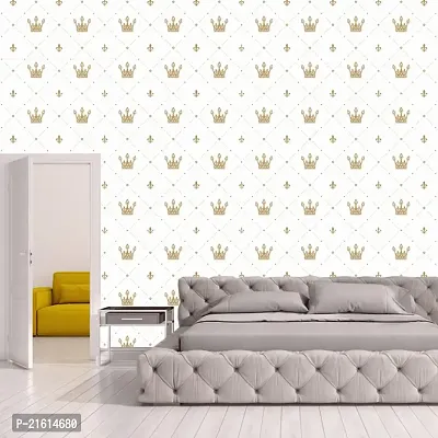 DeCorner - Self Adhesive Wallpaper for Walls (GoldenCrown) Extra Large Size (300x40) Cm Wall Stickers for Bedroom | Wall Stickers for Living Room | Wall Stickers for Kitchen | Pack of-1-thumb2