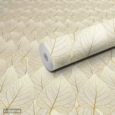 WALLWEAR - Self Adhesive Wallpaper For Walls And Wall Sticker For Home D&eacute;cor (GoldenPipleLeaf) Extra Large Size (300x40cm) 3D Wall Papers For Bedroom, Livingroom, Kitchen, Hall, Office Etc Decorations