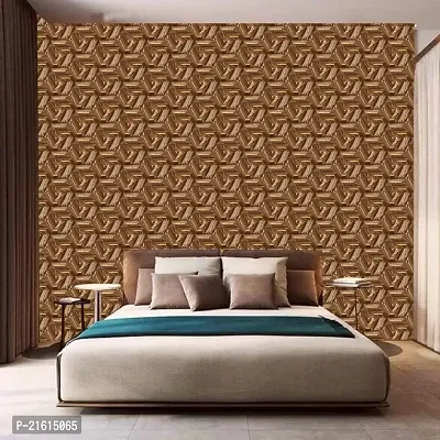 DeCorner - Self Adhesive Wallpaper for Walls (BrownPatti) Extra Large Size (300x40) Cm Wall Stickers for Bedroom | Wall Stickers for Living Room | Wall Stickers for Kitchen | Pack of-1-thumb5