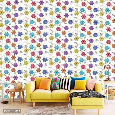 DeCorner - Self Adhesive Wallpaper for Walls (PachrangaFlower) Extra Large Size (300x40) Cm Wall Stickers for Bedroom | Wall Stickers for Living Room | Wall Stickers for Kitchen | Pack of-1-thumb3