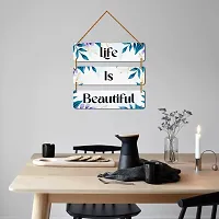 DeCorner Decorative Wooden Printed all Hanger | Wall Decor for Living Room | Wall Hangings for Home Decoration | Bedroom Wall Decor | Wooden Wall Hangings Home.(Life Is Beautiful)-thumb4