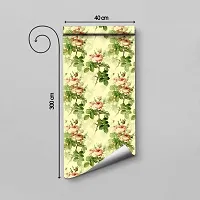 Self Adhesive Wallpapers (GreenRose) Wall Stickers Extra Large (300x40cm) for Bedroom | Livingroom | Kitchen | Hall Etc-thumb1