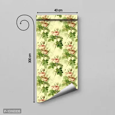 Self Adhesive Wallpapers (GreenRose) Wall Stickers Extra Large (300x40cm) for Bedroom | Livingroom | Kitchen | Hall Etc-thumb2