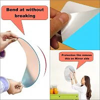 DeCorner Oval Shape Adhesive Mirror Sticker for Wall on Tiles Bathroom Bedroom Living Room Unbreakable Plastic Wall Mirror 30 * 20 cm-thumb1