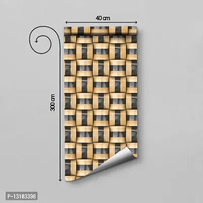 WALLWEAR - Self Adhesive Wallpaper For Walls And Wall Sticker For Home D&eacute;cor (WoodSqaure) Extra Large Size (300x40cm) 3D Wall Papers For Bedroom, Livingroom, Kitchen, Hall, Office Etc Decorations-thumb2
