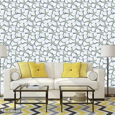 DeCorner - Self Adhesive Wallpaper for Walls (GreyFlower) Extra Large Size (300x40) Cm Wall Stickers for Bedroom | Wall Stickers for Living Room | Wall Stickers for Kitchen | Pack of-1-thumb2