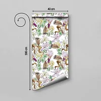 DeCorner - Self Adhesive Wallpaper for Walls (Deer Head Flower) Extra Large Size (300x40) Cm Wall Stickers for Bedroom | Wall Stickers for Living Room | Wall Stickers for Kitchen | Pack of-1-thumb1