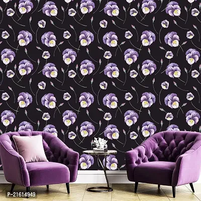 DeCorner - Self Adhesive Wallpaper for Walls (BlackPansy) Extra Large Size (300x40) Cm Wall Stickers for Bedroom | Wall Stickers for Living Room | Wall Stickers for Kitchen | Pack of-1-thumb3