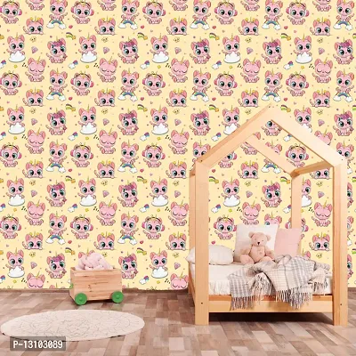 WALLWEAR - Self Adhesive Wallpaper For Walls And Wall Sticker For Home D&eacute;cor (CuteKitty) Extra Large Size (300x40cm) 3D Wall Papers For Bedroom, Livingroom, Kitchen, Hall, Office Etc Decorations-thumb4