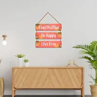 DeCorner Decorative Wooden Printed all Hanger | Wall Decor for Living Room | Wall Hangings for Home Decoration | Bedroom Wall Decor | Wooden Wall Hangings Home.(Stay Positive Be Happy)-thumb3