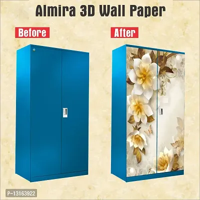 Self Adhesive Almirah Stickers, Wall Stickers, Decorative Sticker Wallpaper for Home Wardrobe Doors (NormalAlmira) PVC Vinyl Size Large (39 x 84 Inch)-thumb4