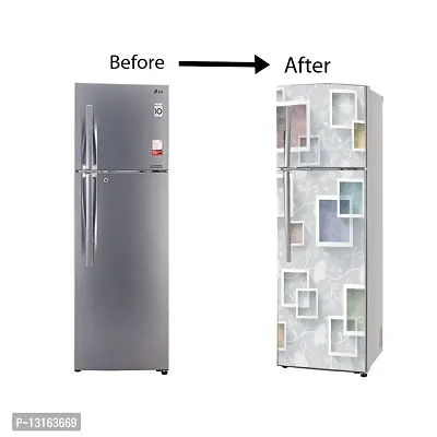 Self Adhesive Fridge Sticker Single/Double Door Full Size (160x60) Cm Fridge Stickers | Refrigerator Wall Stickers for Kitchen Decoration | Sticker for Fridge Door (DibbePeDibba)-thumb5