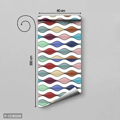 WALLWEAR - Self Adhesive Wallpaper For Walls And Wall Sticker For Home D&eacute;cor (OnionWave) Extra Large Size (300x40cm) 3D Wall Papers For Bedroom, Livingroom, Kitchen, Hall, Office Etc Decorations-thumb2