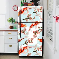 Self Adhesive Fridge Sticker Single/Double Door Full Size (160x60) Cm Fridge Stickers | Refrigerator Wall Stickers for Kitchen Decoration | Sticker for Fridge Door (CatFish)-thumb3