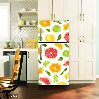 Self Adhesive Fridge Sticker Single/Double Door Full Size (160x60) Cm Fridge Stickers | Refrigerator Wall Stickers for Kitchen Decoration | Sticker for Fridge Door (LemonPieces)