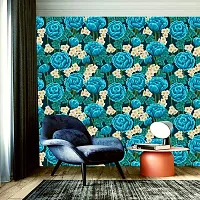 DeCorner - Self Adhesive Wallpaper for Walls (BlueRose) Extra Large Size (300x40) Cm Wall Stickers for Bedroom | Wall Stickers for Living Room | Wall Stickers for Kitchen | Pack of-1-thumb2