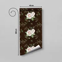 DeCorner - Self Adhesive Wallpaper for Walls (Dark White Rose) Extra Large Size (300x40) Cm Wall Stickers for Bedroom | Wall Stickers for Living Room | Wall Stickers for Kitchen | Pack of-1-thumb1