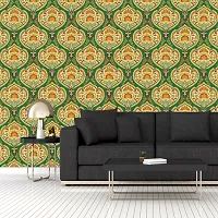 Self Adhesive Wallpapers (JaipurTextureYellow) Wall Stickers Extra Large (300x40cm) for Bedroom | Livingroom | Kitchen | Hall Etc-thumb2