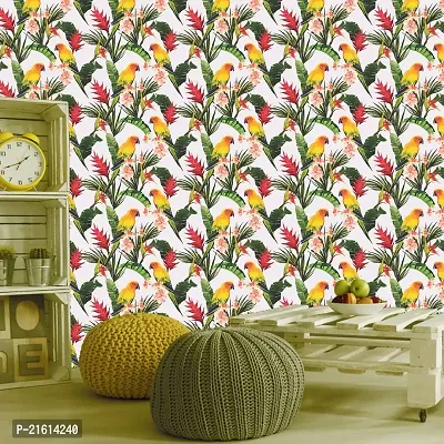 DeCorner - Self Adhesive Wallpaper for Walls (ParrotOnTree) Extra Large Size (300x40) Cm Wall Stickers for Bedroom | Wall Stickers for Living Room | Wall Stickers for Kitchen | Pack of-1-thumb3