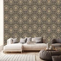 WALLWEAR - Self Adhesive Wallpaper For Walls And Wall Sticker For Home D&eacute;cor (BlackAndGold) Extra Large Size (300x40cm) 3D Wall Papers For Bedroom, Livingroom, Kitchen, Hall, Office Etc Decorations-thumb2