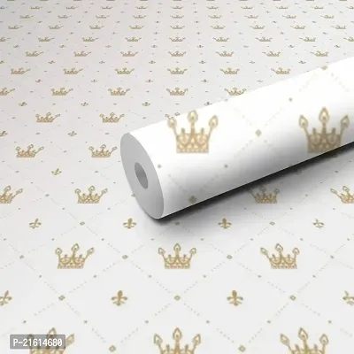 DeCorner - Self Adhesive Wallpaper for Walls (GoldenCrown) Extra Large Size (300x40) Cm Wall Stickers for Bedroom | Wall Stickers for Living Room | Wall Stickers for Kitchen | Pack of-1