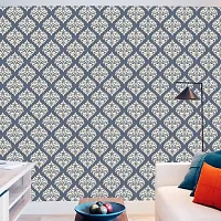 WALLWEAR - Self Adhesive Wallpaper For Walls And Wall Sticker For Home D&eacute;cor (BlueStencil) Extra Large Size (300x40cm) 3D Wall Papers For Bedroom, Livingroom, Kitchen, Hall, Office Etc Decorations-thumb2