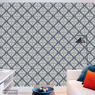 WALLWEAR - Self Adhesive Wallpaper For Walls And Wall Sticker For Home D&eacute;cor (BlueStencil) Extra Large Size (300x40cm) 3D Wall Papers For Bedroom, Livingroom, Kitchen, Hall, Office Etc Decorations-thumb3