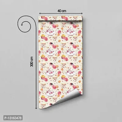 Self Adhesive Wallpapers (PotTea) Wall Stickers Extra Large (300x40cm) for Bedroom | Livingroom | Kitchen | Hall Etc-thumb2