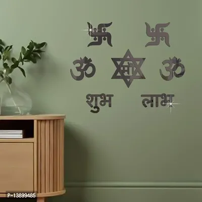 Decorative Self Adhesive Diwali Combo Wall Mirror Stickers For Home Decoration
