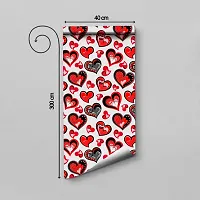 WALLWEAR - Self Adhesive Wallpaper For Walls And Wall Sticker For Home D&eacute;cor (HeartGrafity) Extra Large Size (300x40cm) 3D Wall Papers For Bedroom, Livingroom, Kitchen, Hall, Office Etc Decorations-thumb1