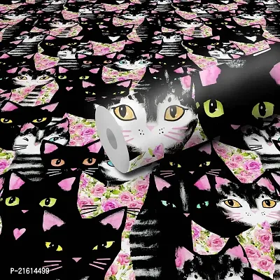 DeCorner - Self Adhesive Wallpaper for Walls (Cat Craft) Extra Large Size (300x40) Cm Wall Stickers for Bedroom | Wall Stickers for Living Room | Wall Stickers for Kitchen | Pack of-1-thumb0