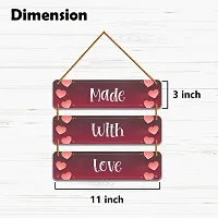 DeCorner Decorative Wooden Printed all Hanger | Wall Decor for Living Room | Wall Hangings for Home Decoration | Bedroom Wall Decor | Wooden Wall Hangings Home.(Made With Love)-thumb4