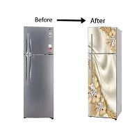 Self Adhesive Fridge Sticker Single/Double Door Full Size (160x60) Cm Fridge Stickers | Refrigerator Wall Stickers for Kitchen Decoration | Sticker for Fridge Door (RoyalVelvet)-thumb4