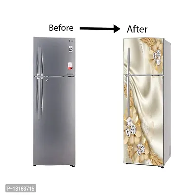 Self Adhesive Fridge Sticker Single/Double Door Full Size (160x60) Cm Fridge Stickers | Refrigerator Wall Stickers for Kitchen Decoration | Sticker for Fridge Door (RoyalVelvet)-thumb5