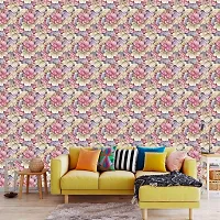 Self Adhesive Wallpapers (PinkPurple) Wall Stickers Extra Large (300x40cm) for Bedroom | Livingroom | Kitchen | Hall Etc-thumb3